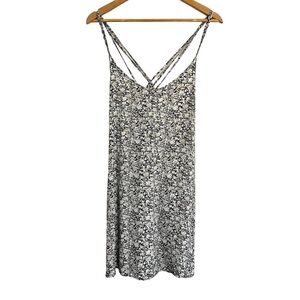 Garage flirty flowy Slip dress dainty Floral printed Crossover straps Medium